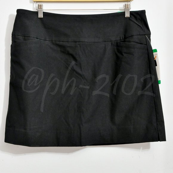 S.C.‎ & CO Ladies' Skort Pull-On, Tummy Control Waistband Black - Picture 1 of 8